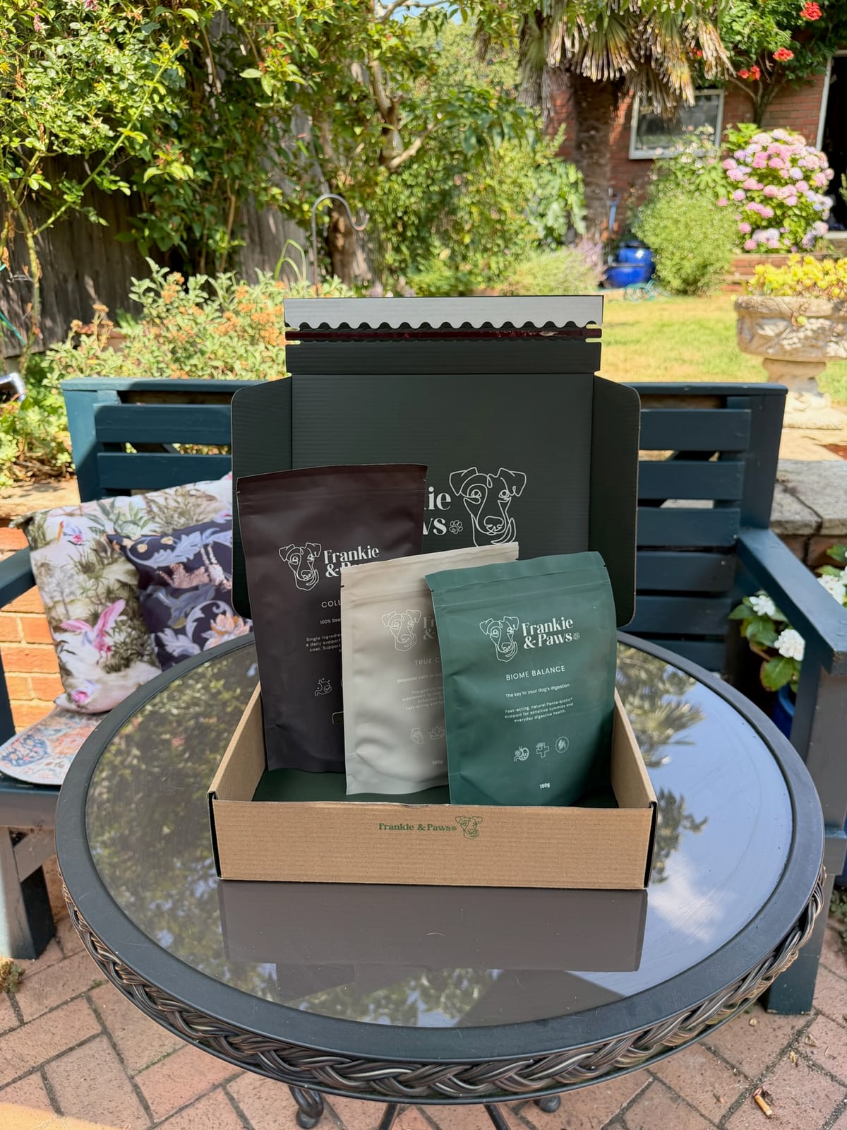 Frankie & Paws Complete Wellness gift box with supplement pouches